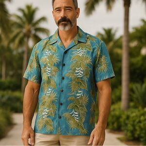 Royal Creations Hawaii Men’s Aloha Dress Shirt Size XL